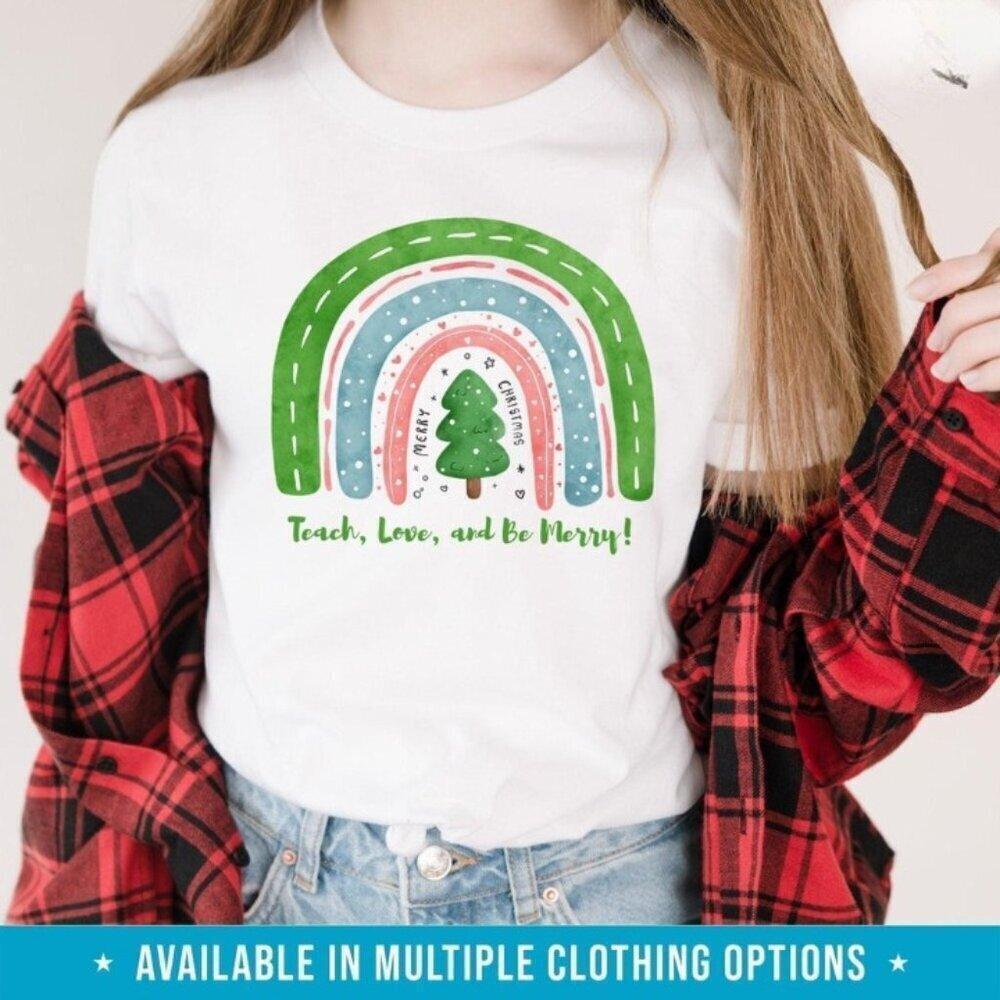 Teacher Christmas Educator Holiday Classroom Graphic T-Shirt